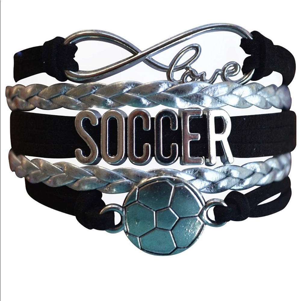 Soccer infinity bracelet